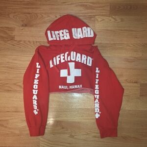 Red and White Fabric Care Label